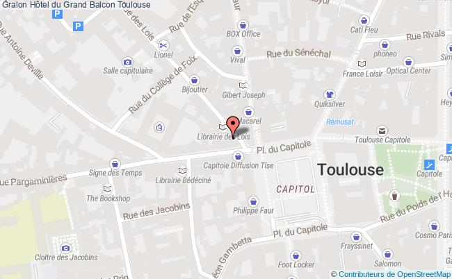 plan Hôtel Du Grand Balcon Toulouse Toulouse