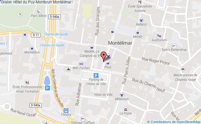 plan Hôtel Du Puy-montbrun Montélimar Montélimar