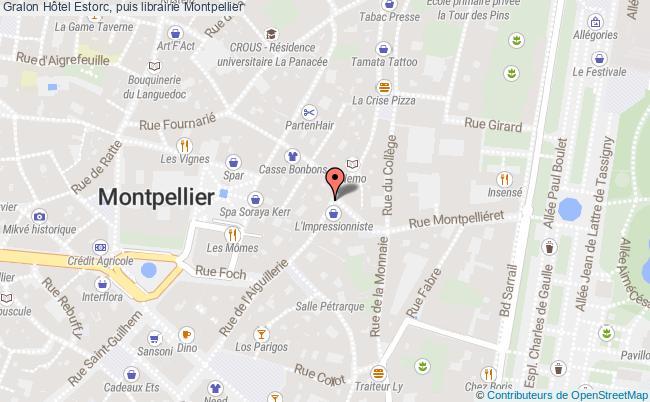 plan Hôtel Estorc, Puis Librairie Montpellier Montpellier