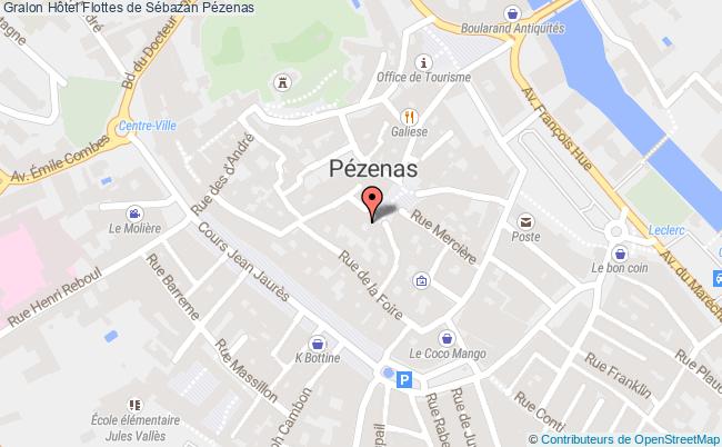 plan Hôtel Flottes De Sébazan Pézenas Pézenas