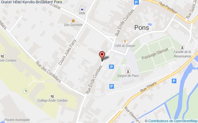 plan Hôtel Kervilio-broussard Pons Pons