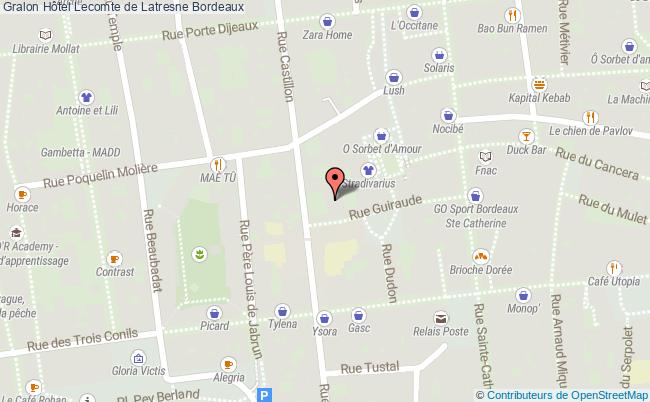 plan Hôtel Lecomte De Latresne Bordeaux Bordeaux