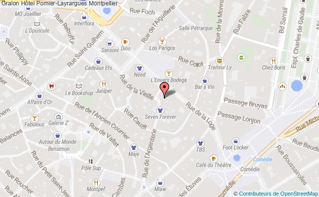 plan Hôtel Pomier-layrargues Montpellier Montpellier