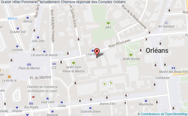 plan Hôtel Pommeret, Actuellement Chambre Régionale Des Comptes Orléans Orléans