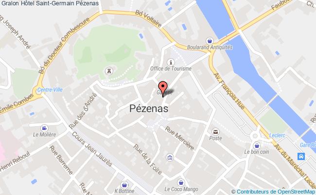 plan Hôtel Saint-germain Pézenas Pézenas