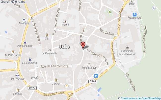 plan Hôtel Uzès Uzès