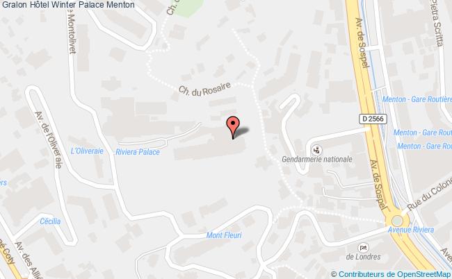 plan Hôtel Winter Palace Menton Menton