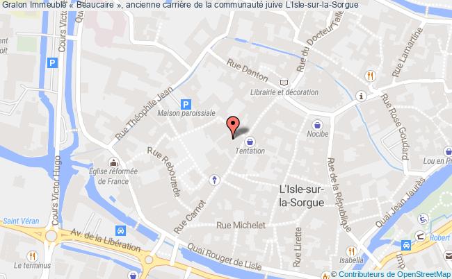 plan Immeuble « beaucaire », Ancienne Carrière De La Communauté Juive L’isle-sur-la-sorgue L’Isle-sur-la-Sorgue