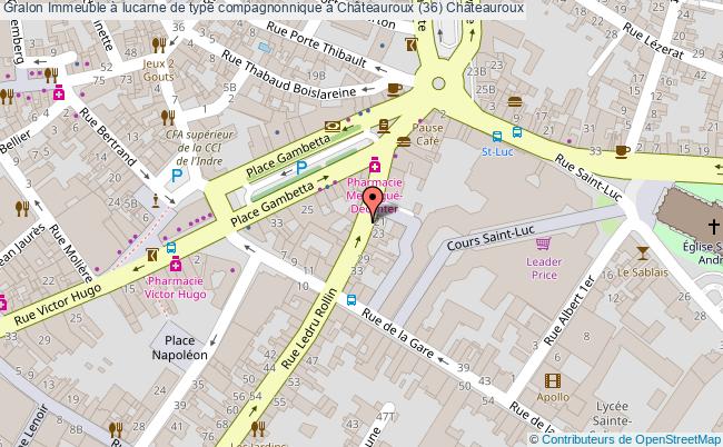 plan Immeuble à Lucarne De Type Compagnonnique à Châteauroux (36) Châteauroux Châteauroux