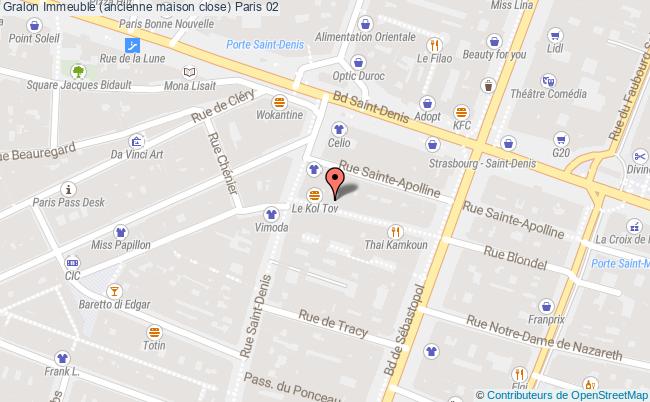 plan Immeuble (ancienne Maison Close) Paris 02 Paris 02