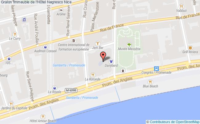 plan Immeuble De L'hôtel Negresco Nice Nice