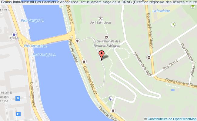 plan Immeuble Dit Les Greniers D'abondance, Actuellement Siège De La Drac (direction Régionale Des Affaires Culturelles) Lyon Lyon