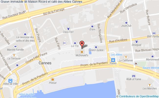 plan Immeuble Dit Maison Ricord Et Café Des Allées Cannes Cannes