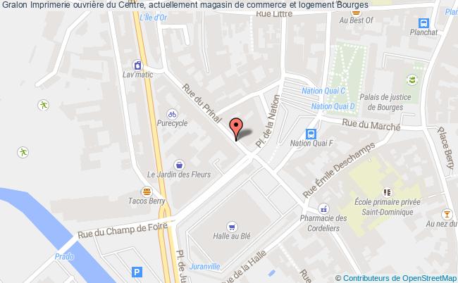 plan Imprimerie Ouvrière Du Centre, Actuellement Magasin De Commerce Et Logement Bourges Bourges