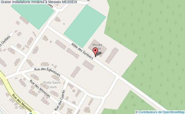 plan Installations Minières à Messeix Messeix MESSEIX