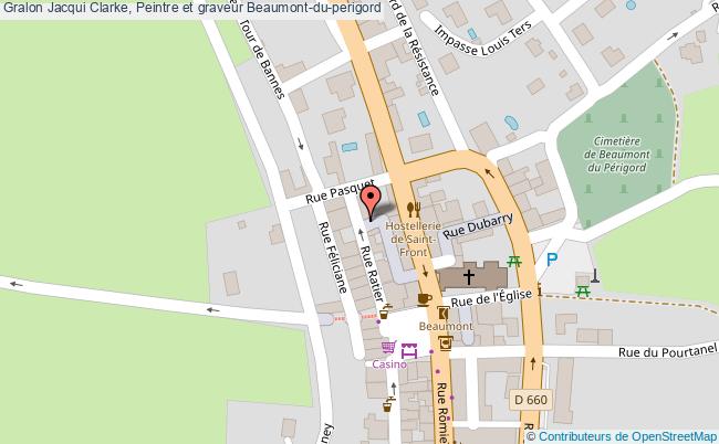 plan Jacqui Clarke, Peintre Et Graveur Beaumont-du-perigord Beaumont-du-perigord