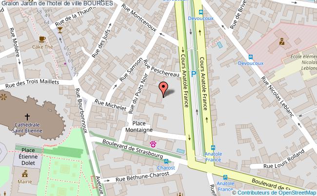 plan Jardin De L'hotel De Ville Bourges BOURGES