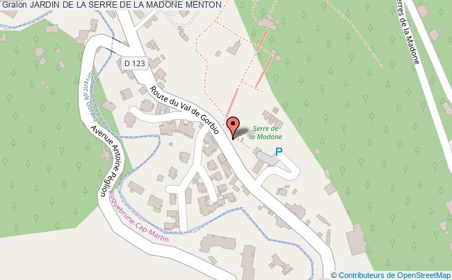plan Jardin De La Serre De La Madone Menton MENTON