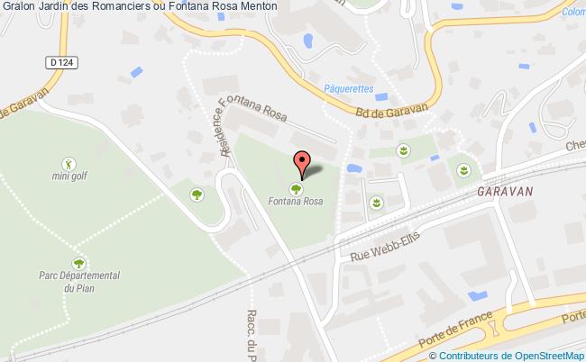 plan Jardin Des Romanciers Ou Fontana Rosa Menton Menton