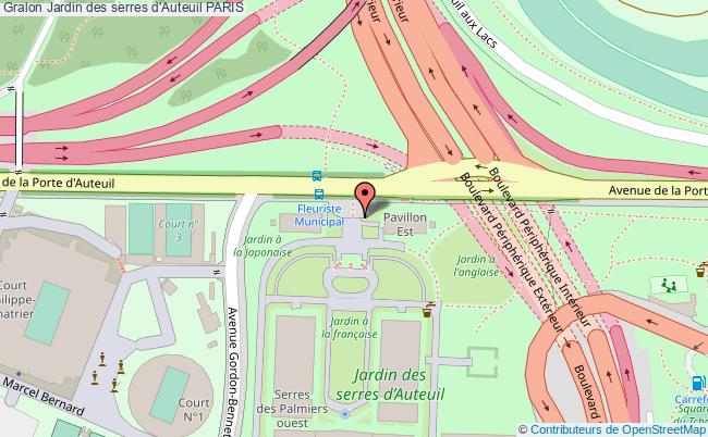 plan Jardin Des Serres D'auteuil Paris PARIS