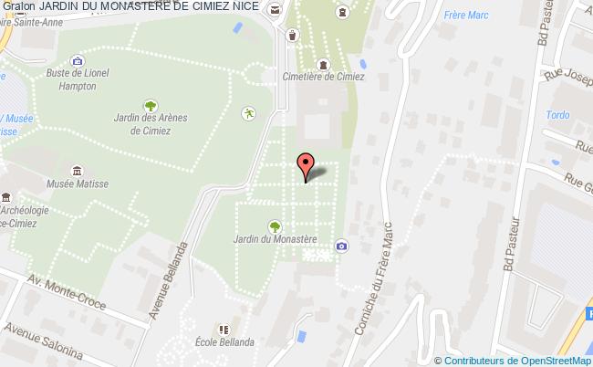 plan Jardin Du Monastere De Cimiez Nice NICE