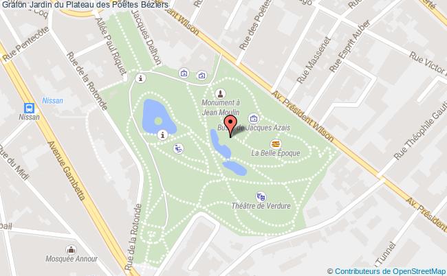 plan Jardin Du Plateau Des Poètes Béziers Béziers