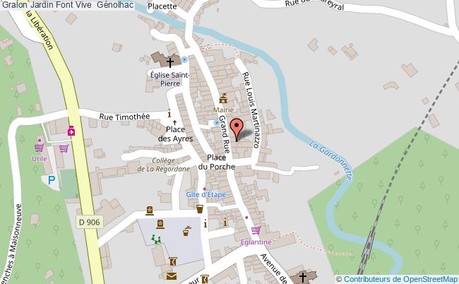 plan Jardin Font Vive  Génolhac Génolhac