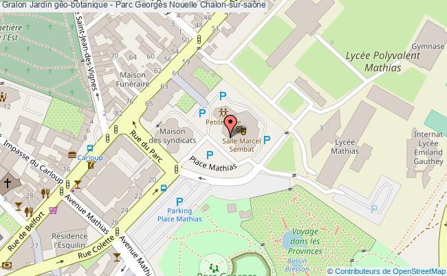 plan Jardin Géo-botanique - Parc Georges Nouelle Chalon-sur-saône Chalon-sur-saône