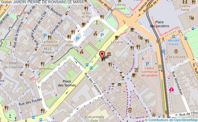 plan Jardin Pierre De Ronsard Le Mans LE MANS