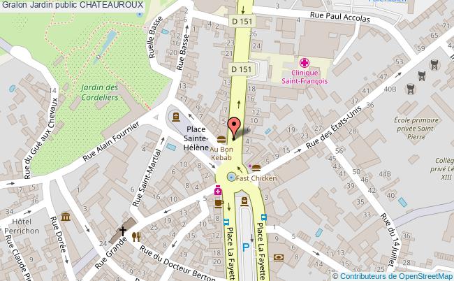 plan Jardin Public Chateauroux CHATEAUROUX