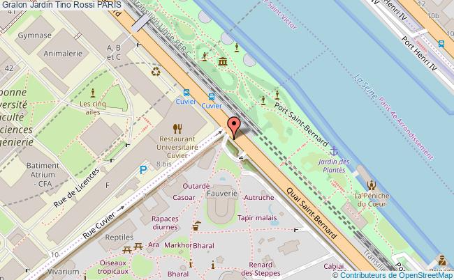 plan Jardin Tino Rossi Paris PARIS