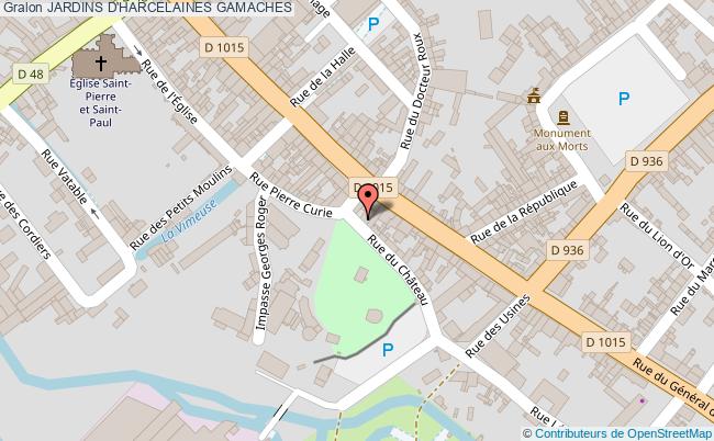 plan Jardins D'harcelaines Gamaches GAMACHES