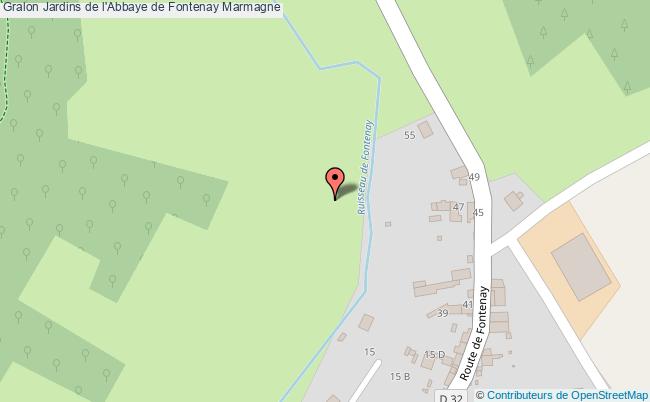 plan Jardins De L'abbaye De Fontenay Marmagne Marmagne