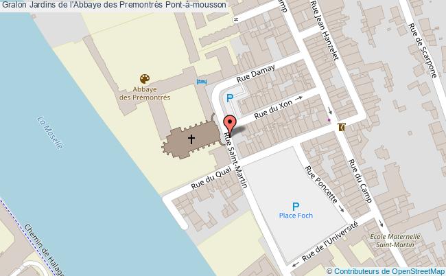 plan Jardins De L'abbaye Des Premontrés Pont-à-mousson Pont-à-mousson