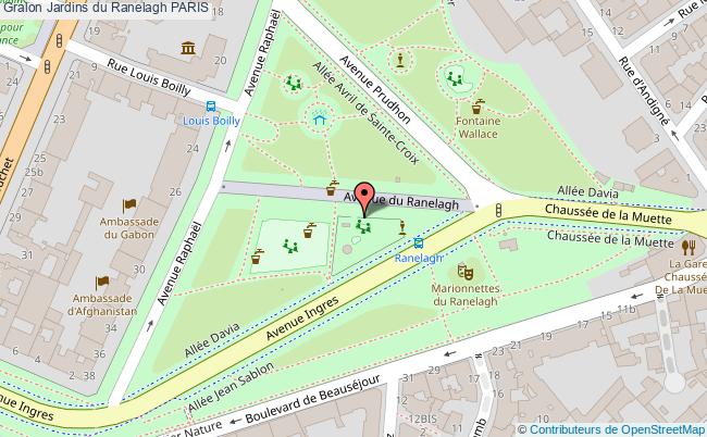 plan Jardins Du Ranelagh Paris PARIS