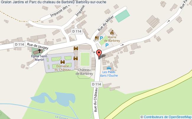 plan Jardins Et Parc Du Chateau De Barbirey Barbirey-sur-ouche Barbirey-sur-ouche