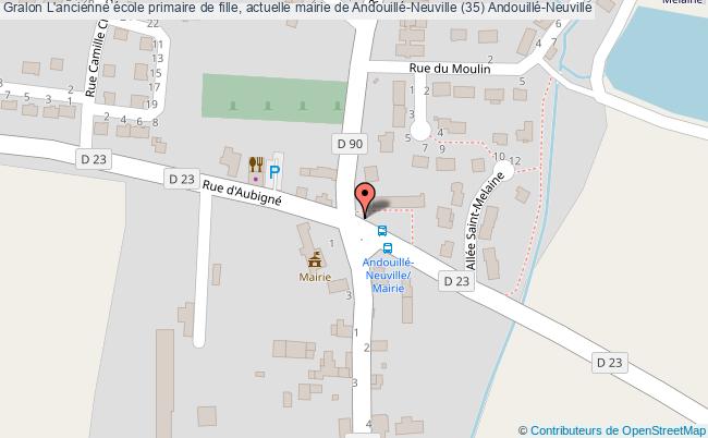 plan L'ancienne école Primaire De Fille, Actuelle Mairie De Andouillé-neuville (35) Andouillé-neuville Andouillé-Neuville
