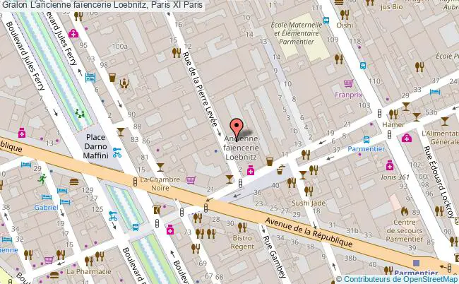 plan L'ancienne Faïencerie Loebnitz, Paris Xi Paris Paris