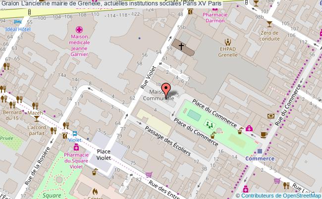 plan L'ancienne Mairie De Grenelle, Actuelles Institutions Sociales Paris Xv Paris Paris