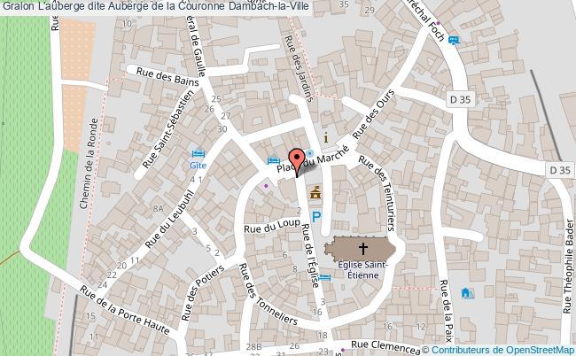 plan L'auberge Dite Auberge De La Couronne Dambach-la-ville Dambach-la-Ville