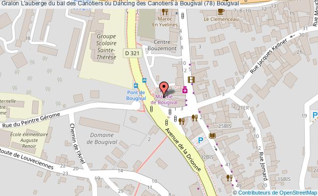 plan L'auberge Du Bal Des Canotiers Ou Dancing Des Canotiers à Bougival (78) Bougival Bougival