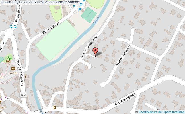 plan L'église De St Assicle Et Ste Victoire Sorède Sorède