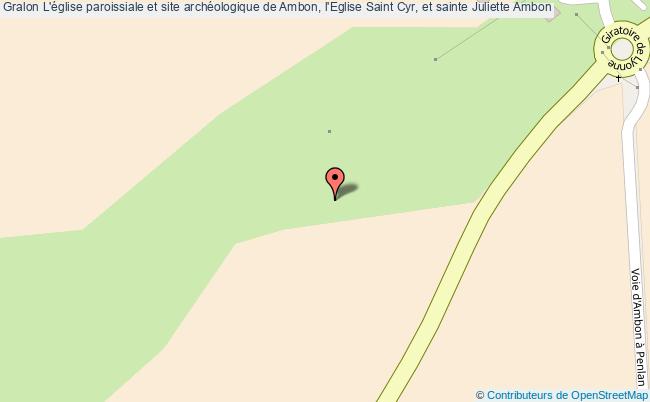 plan L'église Paroissiale Et Site Archéologique De Ambon, L'eglise Saint Cyr, Et Sainte Juliette Ambon Ambon