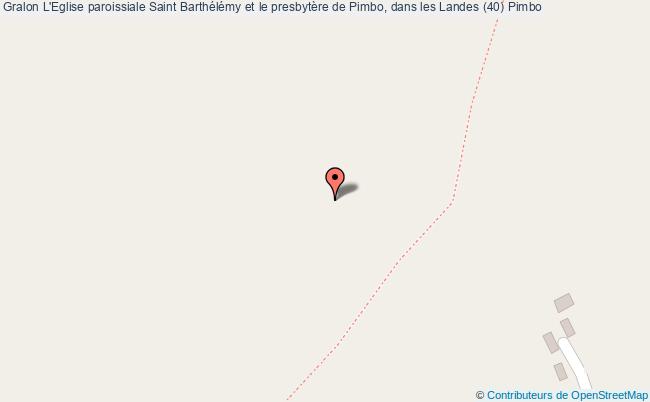 plan L'eglise Paroissiale Saint Barthélémy Et Le Presbytère De Pimbo, Dans Les Landes (40) Pimbo Pimbo