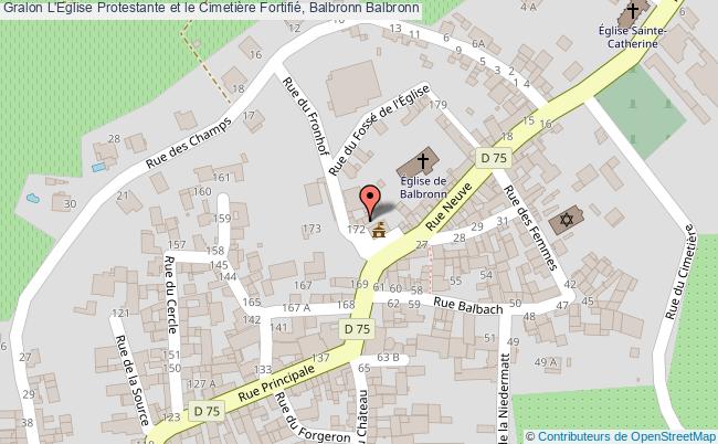 plan L'eglise Protestante Et Le Cimetière Fortifié, Balbronn Balbronn Balbronn