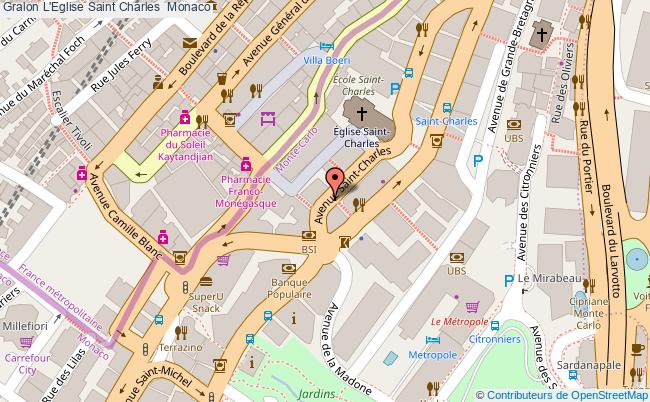 plan L'eglise Saint Charles  Monaco Monaco
