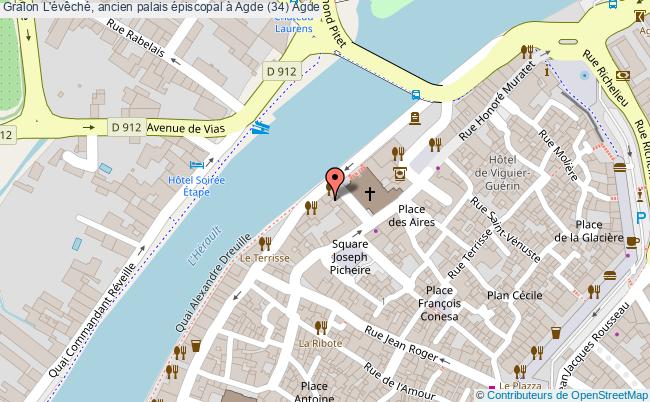 plan L'évêché, Ancien Palais épiscopal à Agde (34) Agde Agde