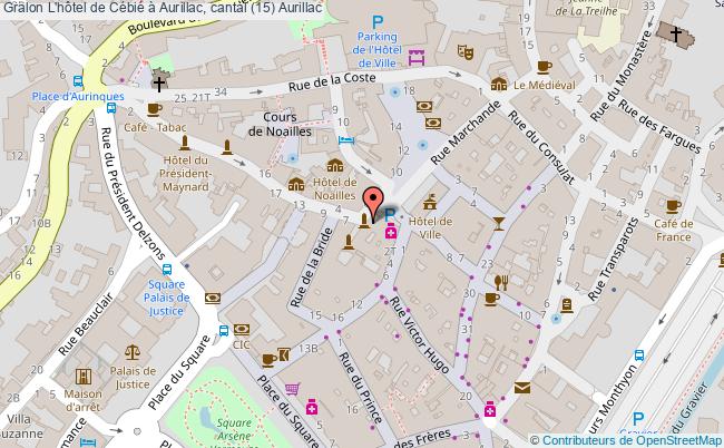 plan L'hôtel De Cébié à Aurillac, Cantal (15) Aurillac Aurillac