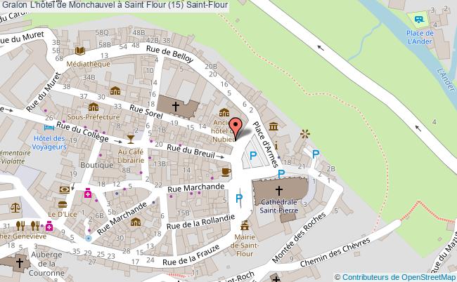 plan L'hôtel De Monchauvel à Saint Flour (15) Saint-flour Saint-Flour