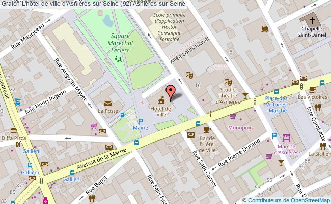 plan L'hôtel De Ville D'asnières Sur Seine (92) Asnières-sur-seine Asnières-sur-Seine